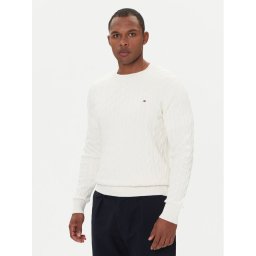Tommy Hilfiger Пуловер MW0MW33132 Екрю Regular Fit
