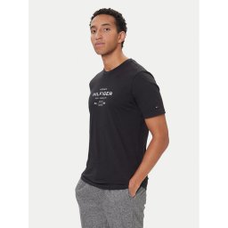 Tommy Hilfiger Тишърт Stack Graphic MW0MW40002 Черен Regular Fit