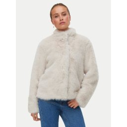 Vero Moda Кожено палто Monroe 10315328 Бежов Regular Fit