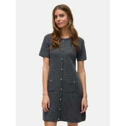Vero Moda Плетена рокля Johanna 10333908 Сив Standard Fit