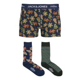 Jack & Jones Комплект боксерки и чорапи Gingerbread Giftbox 12285133 Цветен
