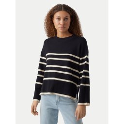 Vero Moda Пуловер Saba 10278319 Черен Regular Fit