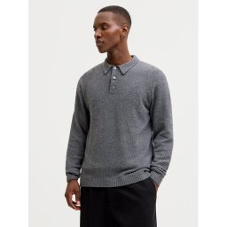 Jack & Jones Пуловер Maverick 12286144 Сив Regular Fit