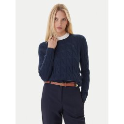 Tommy Hilfiger Пуловер WW0WW43586 Тъмносин Regular Fit