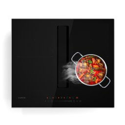 Klarstein Система Chef-Fusion Prime Down Air, 2 в 1, индукционен плот + абсорбатор, мощна (CGCH3-Chef-F.60BK.Pr)