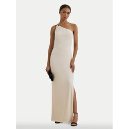 LAUREN RALPH LAUREN Официална рокля 2,53751E+11 Кремав Slim Fit