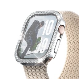 Стъклен протектор за часовник PanzerGlass за Apple Watch 46 mm, Full Body - Bling Silver