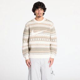 Пуловер Nike Life Fair Isle Swoosh Sweater Light Orewood Brown/ Sail/ Khaki S