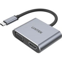 Unitek докинг станция Docking Station Type-C 4-in-1 - uHUB Q4+ Lite D1049A - USB-C PD100W x 1, HDMI x 1, VGA, USB2.0 x 1