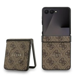 Калъф Guess PU Leather 4G Colored Ring Magnetic Case за Samsung Galaxy Z Flip 7 - Кафяв