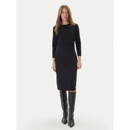 Calvin Klein Коктейлна рокля LV044D062G Черен Slim Fit
