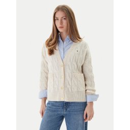 Tommy Hilfiger Кардиган WW0WW43089 Бежов Regular Fit