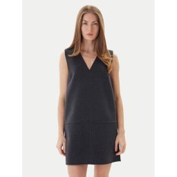 Calvin Klein Плетена рокля LV044D017G Сив Relaxed Fit