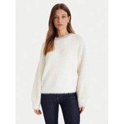 Guess Пуловер W5BR58 Z3BH0 Бял Regular Fit