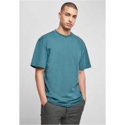 Оувърсайз тениска в синьо-зелено