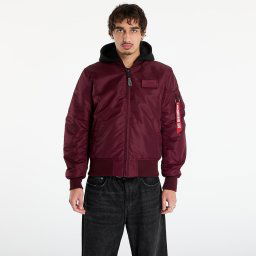 Яке Alpha Industries MA-1 Zip Hood Backprint Dark Cherry XL