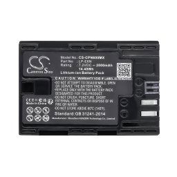 Батерия за фотоапарат CANON EOS 5D, EOS 60D LiIon 7.2V 2000mAh Cameron Sin
