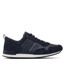 Сникърси Tommy Hilfiger Iconic Leather Suede Mix Runner FM0FM00924 Тъмносин
