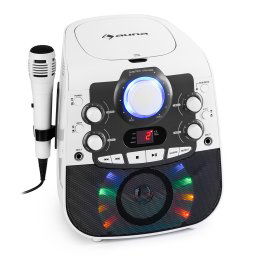 Auna StarMaker 2.0, караоке система, bluetooth функция, CD плейър, с включен микрофон (RM10-Starmaker WH)