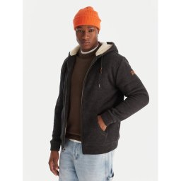 Quiksilver Преходно яке Keller Sherpa EQYFT05112 Черен Regular Fit