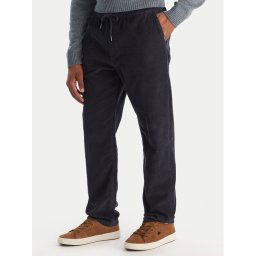 Quiksilver Текстилни панталони Taxer EQYNP03315 Тъмносин Loose Fit