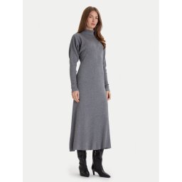 BOSS Плетена рокля Forbini 50548520 Сив Regular Fit