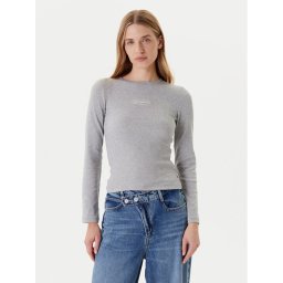 Guess Jeans Блуза W5YP38 KA0H1 Сив Slim Fit
