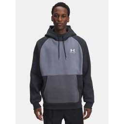 Men's Under Armour UA Icon HW Colorblocked Hdy-GRY - Men's Sweatshirt