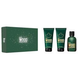 DSQUARED2 Green Wood Pour Homme EDT 100 + Shower Gel 100 + After Shave Balm 100 комплект за мъже