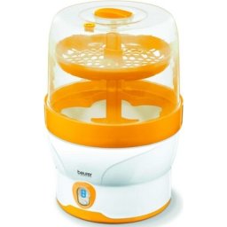 Стерилизатор Beurer BY 76 steam steriliser; Disinfects up to 6 bottles and accessories in 7 minutes; LED display, tongs, removab