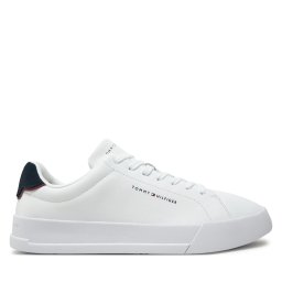 Сникърси Tommy Hilfiger Th Court Lth Detail Ess FM0FM05367 Бял