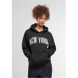 Women's Black Furry Hoodie New York