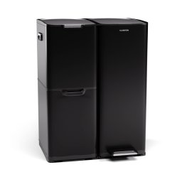 Klarstein Tiyo 3 в 1, кошче за отпадъци, 60 литра, подвижна кошница, плавно затваряне (KG28-I-60-black)