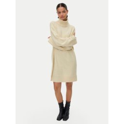 Vero Moda Плетена рокля Aquarius 10331900 Бежов Regular Fit