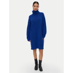 Vero Moda Плетена рокля Aquarius 10331900 Син Regular Fit