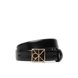 Calvin Klein Дамски колан Emblem Buckle 25Mm Fixed Smooth LV04F7072G Черен