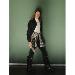 Hunter Преходно яке Leith HARW0065251 Черен Oversize
