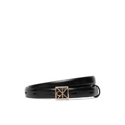 Calvin Klein Дамски колан Emblem Buckle 15Mm Fixed Smooth LV04F7061G Черен