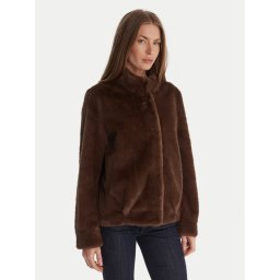 Guess Кожено палто W5BL64 W3920 Кафяв Regular Fit