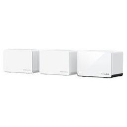 Безжична Wi-Fi система Mercusys Halo H85X(3-pack), 3000Mbps, 2.4GHz(574Mbps)/5GHz(2402Mbps), Wireless AX, 1x 10/100/1000/2500Mbps LAN, 2x 10/100/1000Mbps WAN/LAN, 3бр.