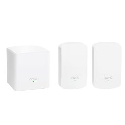 Wi-Fi Mesh система Tenda MW5 (3 Pack), 1200Mbps, 2.4GHz (300 Mbps)/ 5GHz (867Mbps), Wireless AC, 2x 10/100Mbps, 2 вътрешни антени