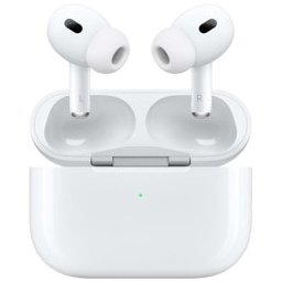 Слушалки Apple AirPods Pro (2nd generation) 2023, безжични, Bluetooth 5.3, микрофон, тип "тапи", Active Noise Cancellation, сензорни бутони, Adaptive Transparency, Adaptive EQ, Personalized Spatial Audio, до 6 часа време на работа, бели