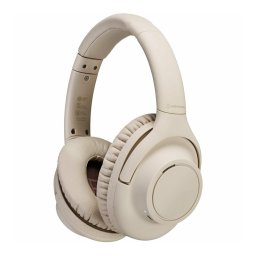 Слушалки Audio-Technica ATH-S300BT, безжични, Bluetooth, MEMS микрофон, 40mm говорители, шумопотискащи, до 90 часа време на работа, бежови