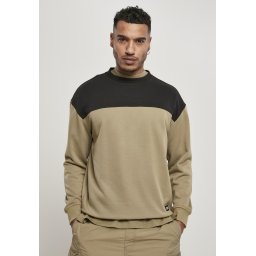 Top Block Crewneck Khaki/Black