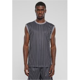 Men's Striped Mesh tank top white/black