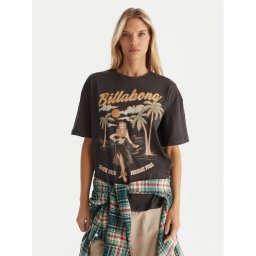 Billabong Тишърт EBJZT00477 Черен Oversize