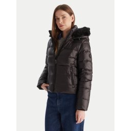 Tommy Hilfiger Пухено яке WW0WW47354 Черен Slim Fit