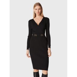 Morgan Коктейлна рокля 222-RMBIZ Черен Slim Fit
