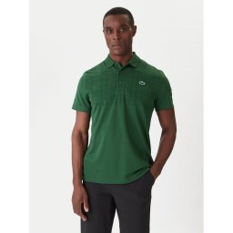 Lacoste Тениска с яка и копчета DH4777 Зелен Regular Fit