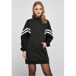 Women's Oversized College Sweat Dress Black